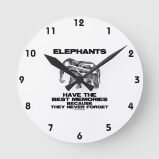 Reloj Redondo Mediano Los Elefantes Tienen Los Mejores Recuerdos Que Nun