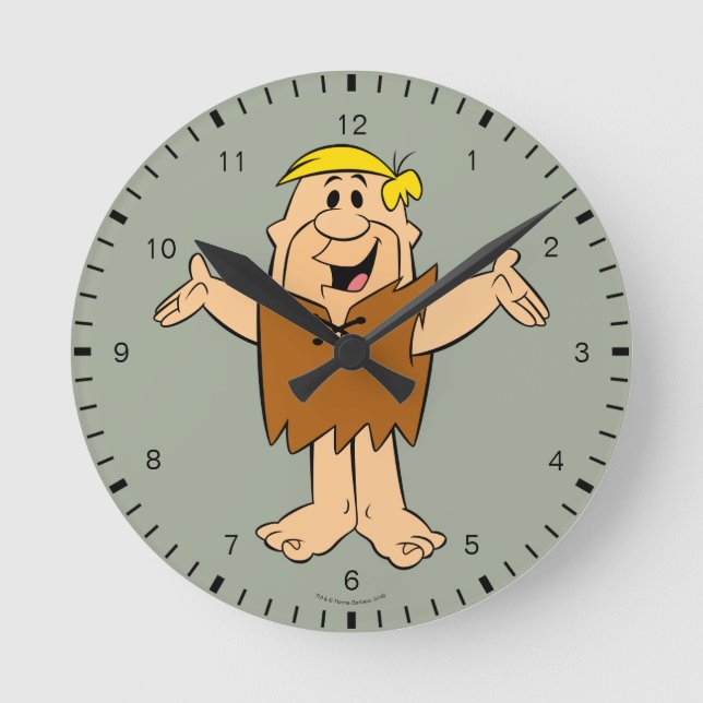 Reloj Redondo Mediano Los escombros de los Flintstones el | Barney (Anverso)