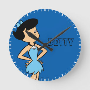 Reloj Redondo Mediano Los escombros de los Flintstones el   Betty