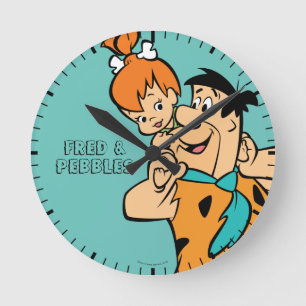 Reloj Redondo Mediano Los Flintstones el   Fred y Flintstone de los