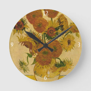 Reloj Redondo Mediano Los girasoles de Vincent van Gogh, 1878