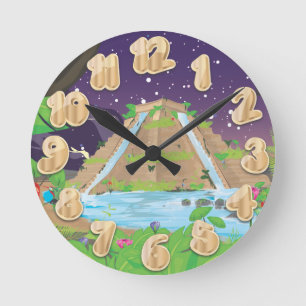 Reloj Redondo Mediano Los jardines colgantes de Babilonia