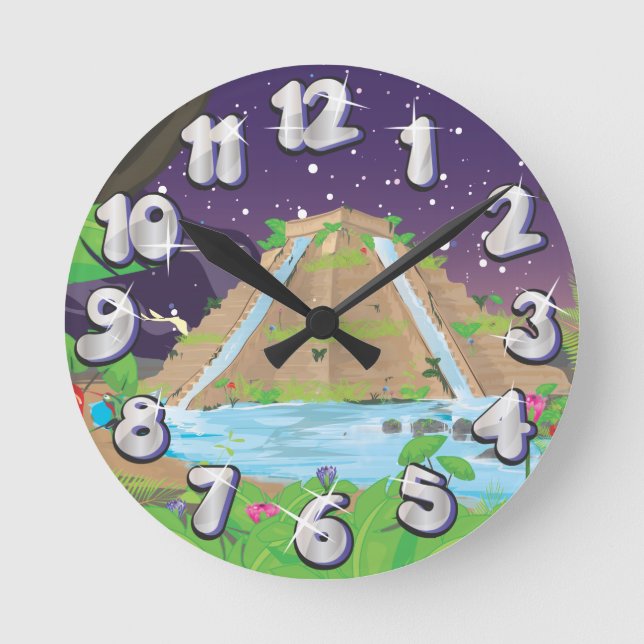 Reloj Redondo Mediano Los jardines colgantes de Babilonia (Anverso)