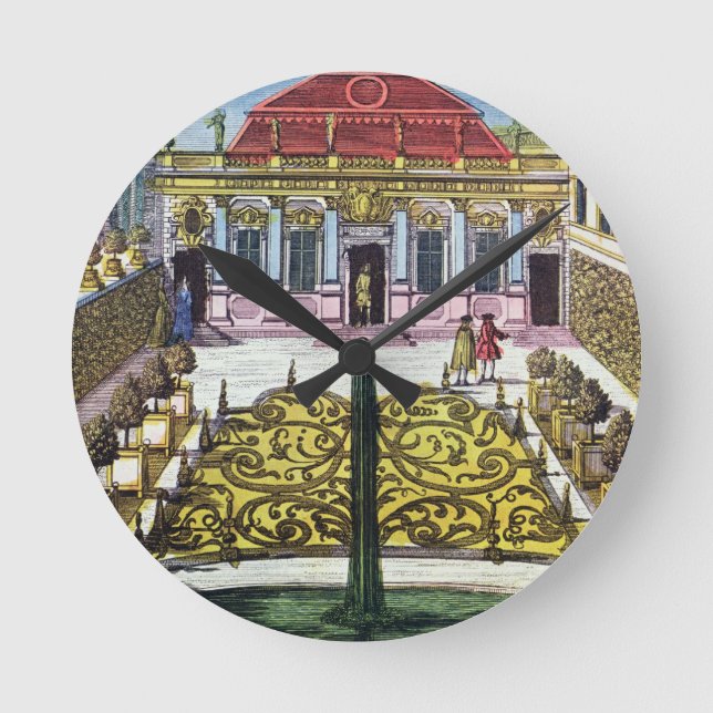 Reloj Redondo Mediano Los jardines del parque del mirabel, Salzburg, (Anverso)