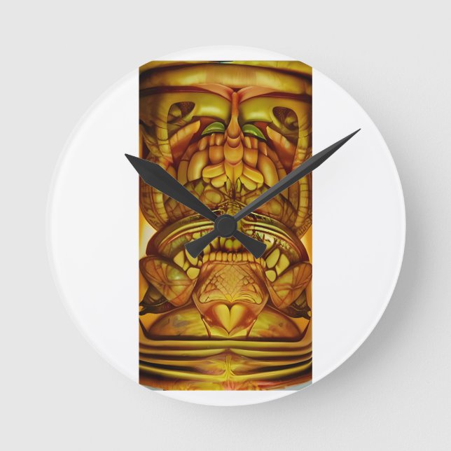 Reloj Redondo Mediano Los nuevos tiki freaks (Anverso)