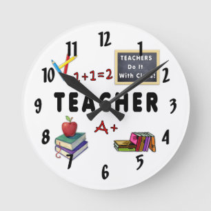 Reloj Redondo Mediano Los profesores tienen clase