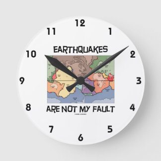 Reloj Redondo Mediano Los Terremotos No Son Mi Culpa (Tectónica De Plate