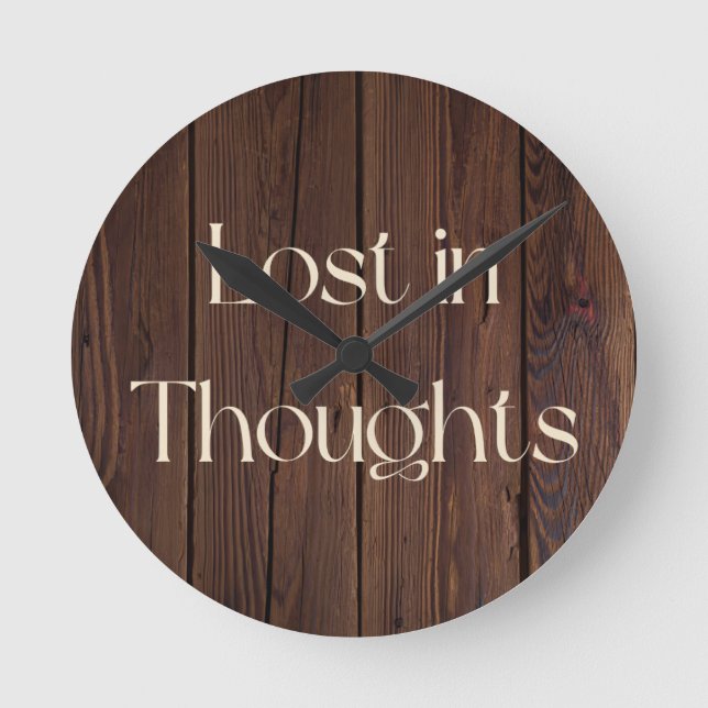 Reloj Redondo Mediano Lost in Thoughts (Anverso)