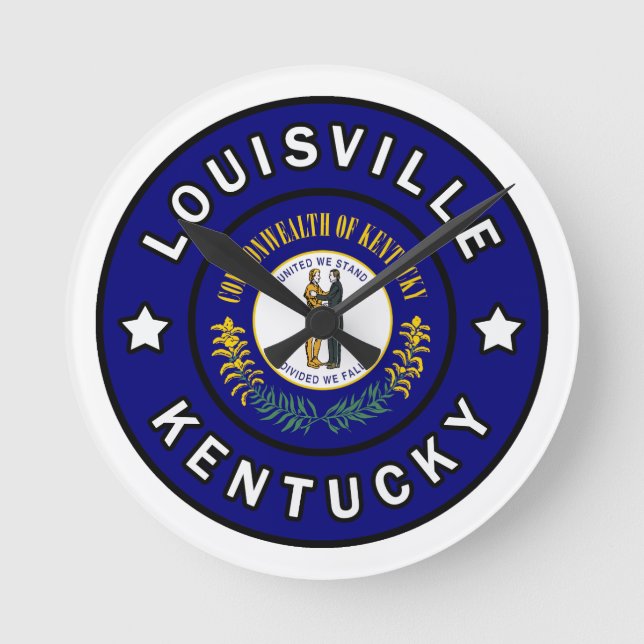 Reloj Redondo Mediano Louisville Kentucky (Anverso)