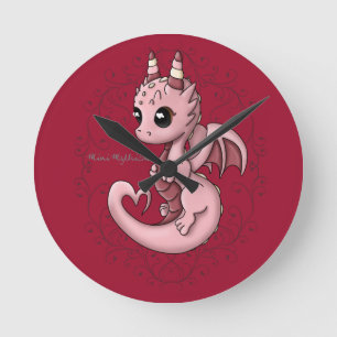 Reloj Redondo Mediano Love Dragon Clock