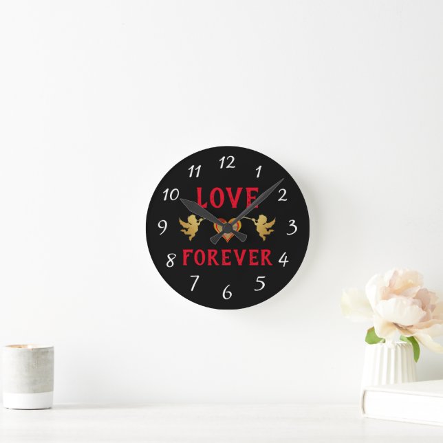 Reloj Redondo Mediano Love Forever Clock (Hogar)