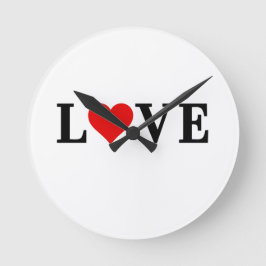 Reloj Redondo Mediano LOVE Heart Classic Simple Elegante