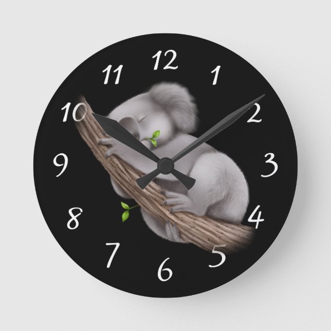 Reloj Redondo Mediano Love Koala Bears (Anverso)