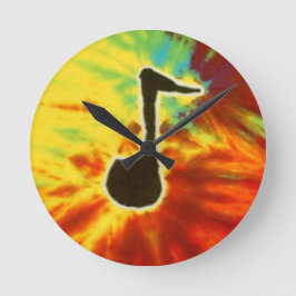 Reloj Redondo Mediano Love Music Note Tie Dye PhatDyes