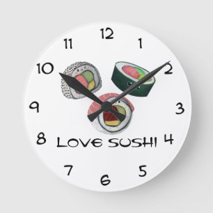 Reloj Redondo Mediano Love Sushi