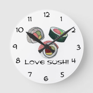 Reloj Redondo Mediano Love Sushi