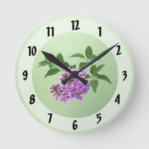 Reloj Redondo Mediano Lovely Lilacs