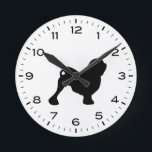 Reloj Redondo Mediano Lowchen Dog Rama Silhouette<br><div class="desc">Un divertido reloj de pared para la casa o la oficina. Hace un regalo original para los amantes de Lowchen. Echa un vistazo al Doodle World de Jenn para ver más relojes decorativos y decoración de casa con temática de raza de perro.</div>