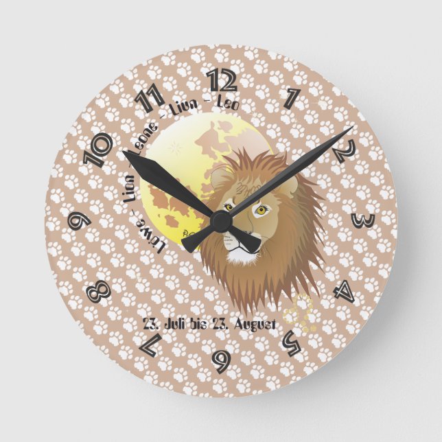 Reloj Redondo Mediano Löwe 23. Juli bis 22. August Uhr (Anverso)