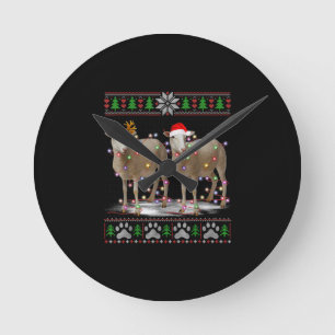 Reloj Redondo Mediano Luces del árbol de Navidad de oveja Regalo de an