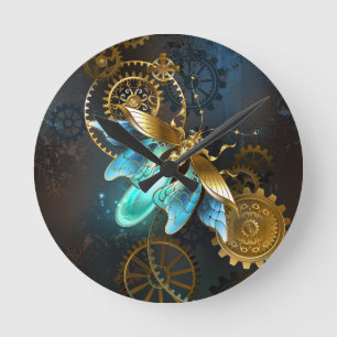 Reloj Redondo Mediano Luciérnaga de Steampunk
