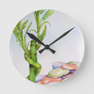 RELOJ REDONDO MEDIANO LUCKY BAMBOO WALL CLOCK