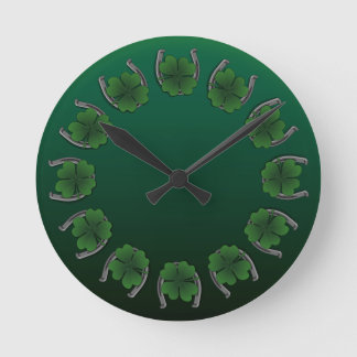 Reloj Redondo Mediano Lucky Clock St. Patrick's Lucky Charm Wall Clock