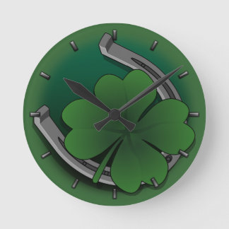 Reloj Redondo Mediano Lucky Clock St. Patrick's Lucky Charm Wall Clock