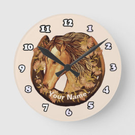 Reloj Redondo Mediano Lucky Horse Clock