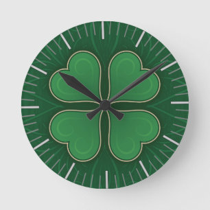 Reloj Redondo Mediano Lucky Shamrock