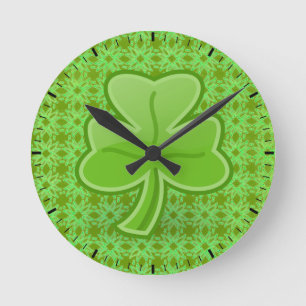 Reloj Redondo Mediano Lucky Shamrock