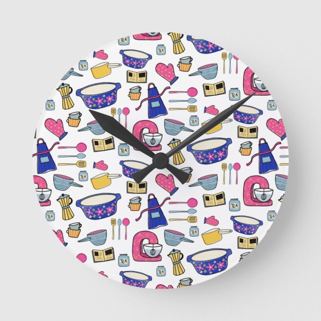 Reloj Redondo Mediano Luminoso utensilios de cocina Fabricante de pastel (Anverso)