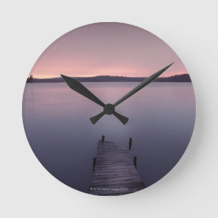 Reloj Redondo Mediano Luna sobre el lago