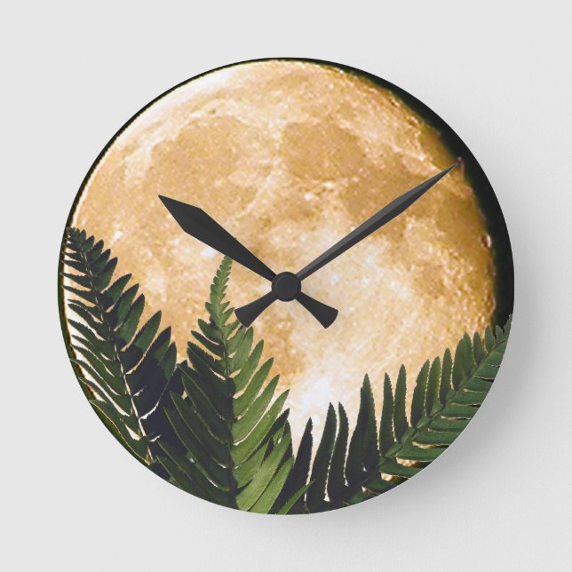 Reloj Redondo Mediano Luna Tropical (Anverso)