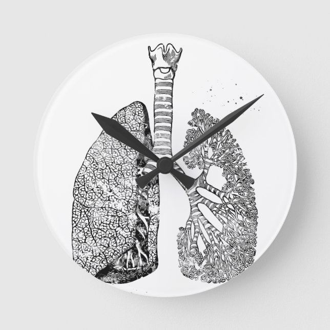 Reloj Redondo Mediano Lungs Art