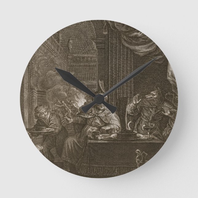 Reloj Redondo Mediano Lycaon Metamorphosed to a Wolf, 1731 (grabado) (Anverso)