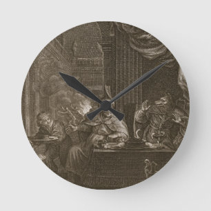 Reloj Redondo Mediano Lycaon Metamorphosed to a Wolf, 1731 (grabado)