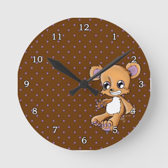 Reloj Redondo Mediano M. Teddy (Anverso)