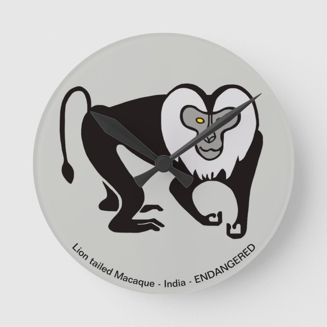 Reloj Redondo Mediano Macaque - (Anverso)