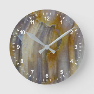Reloj Redondo Mediano Madera menuzada