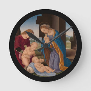 Reloj Redondo Mediano Madonna Adoring the Child with the Infant Saint