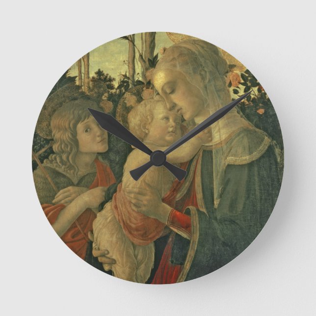 Reloj Redondo Mediano Madonna and Child with St. John the Baptist (oil o (Anverso)