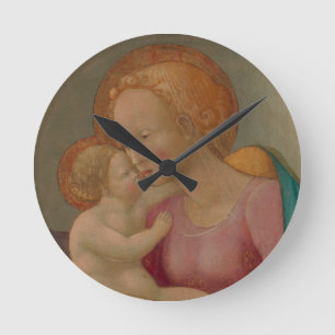 Reloj Redondo Mediano Madonna y el niño
