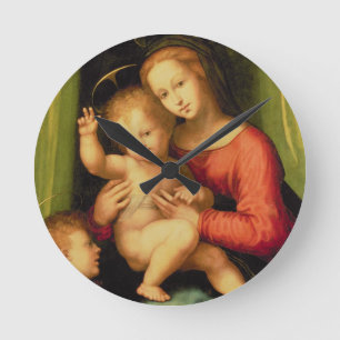 Reloj Redondo Mediano Madonna y niño con St. John