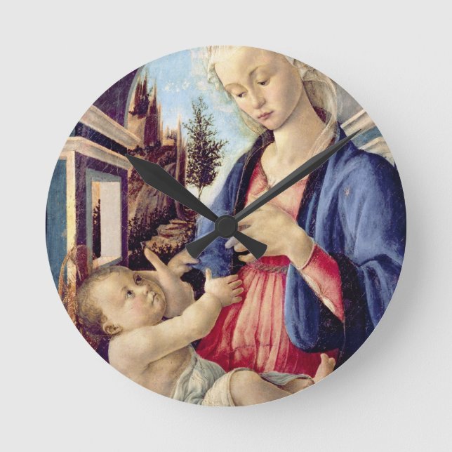 Reloj Redondo Mediano Madonna y niño (panel) 2 (Anverso)