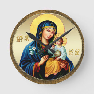 Reloj Redondo Mediano Madre de Dios, virgen maría