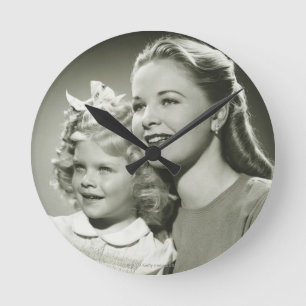Reloj Redondo Mediano Madre e hija