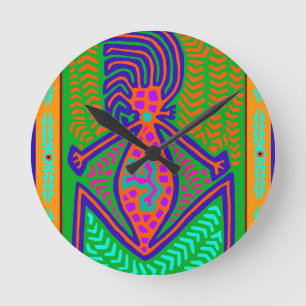 Reloj Redondo Mediano Madre tribal maorí del mundo