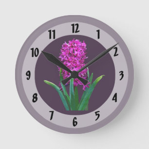 Reloj Redondo Mediano Magenta Hyacinth