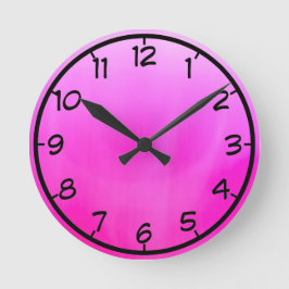 Reloj Redondo Mediano Magenta rosada